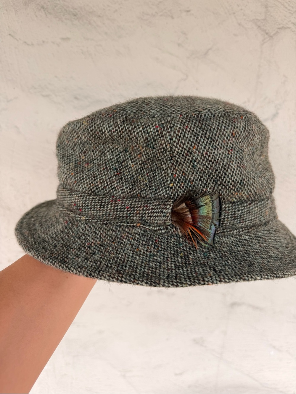 Hats of Ireland Donegal Tweed Fedora hat size: L